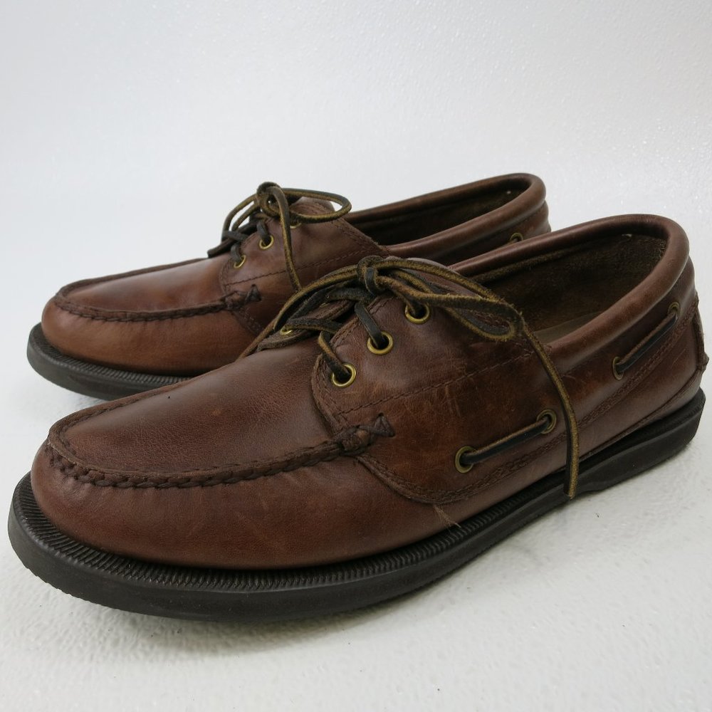 Trader Bay Oil Tanned Leather Casual Boat Deck Shoes 11 M